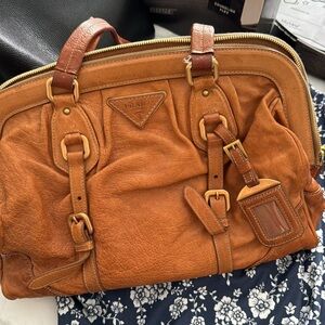 Prada Milano Leather Shoulder Bag Leather